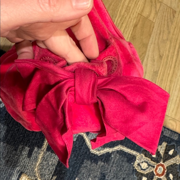 Y2K Juicy Couture Fuchsia hot pink Shoulder Bag Black embroidery handbag Rare - Picture 5 of 8